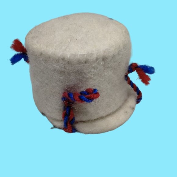 Bandleader Doll Hat Cap White Felt Miniature - Picture 8 of 8